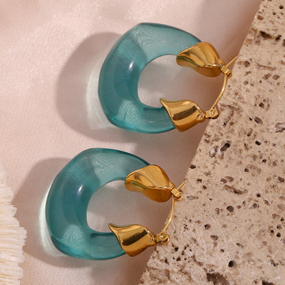 AquaCurve Earrings