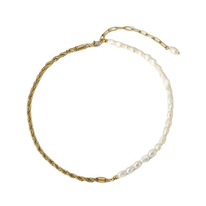 Golden Luster Pearl Necklace