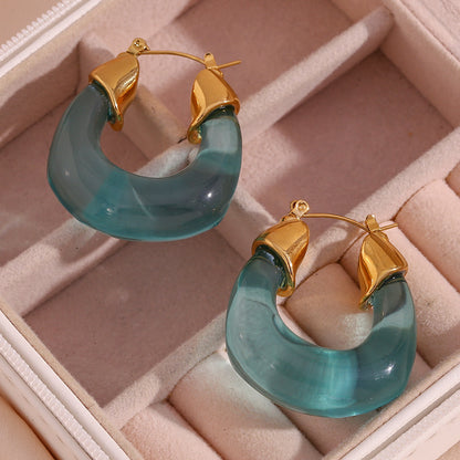 AquaCurve Earrings